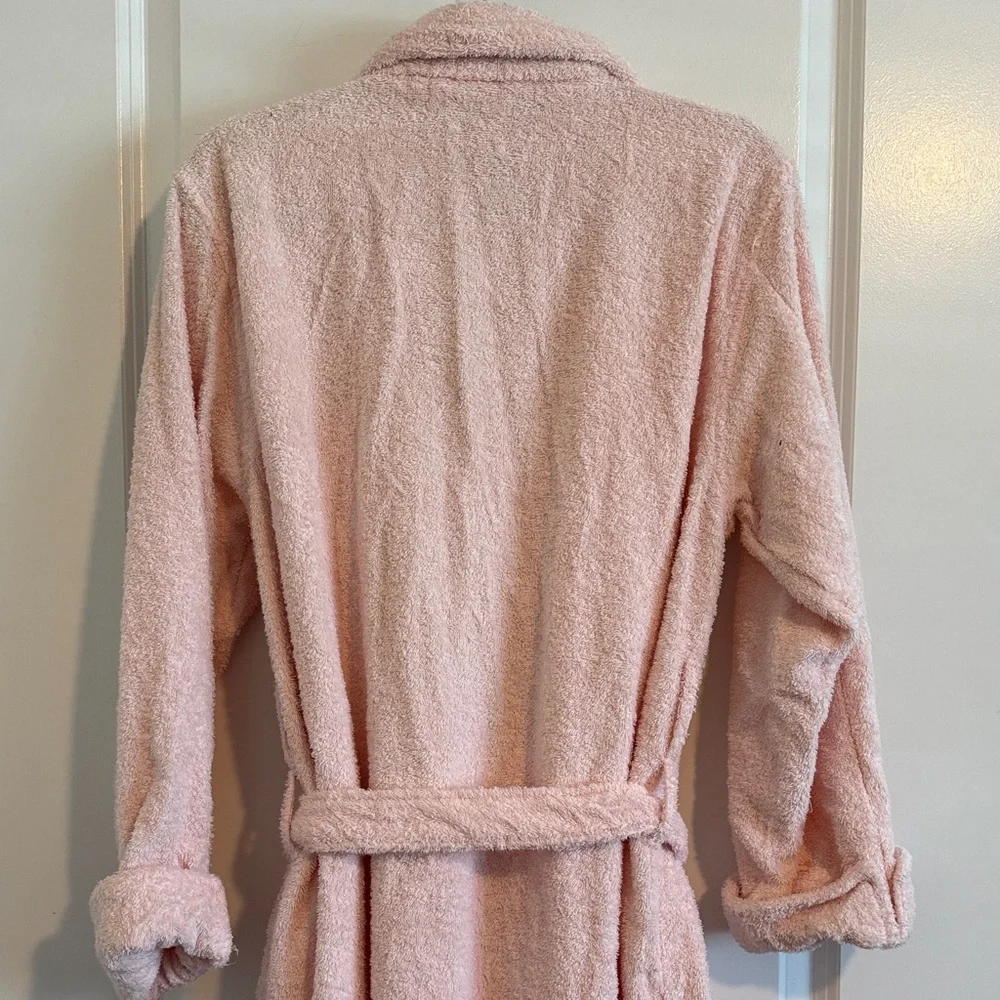 Ralph Lauren Pink Fleece Bathrobe - Picture 6 of 7